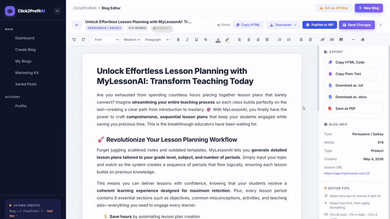 Publish to WordPress